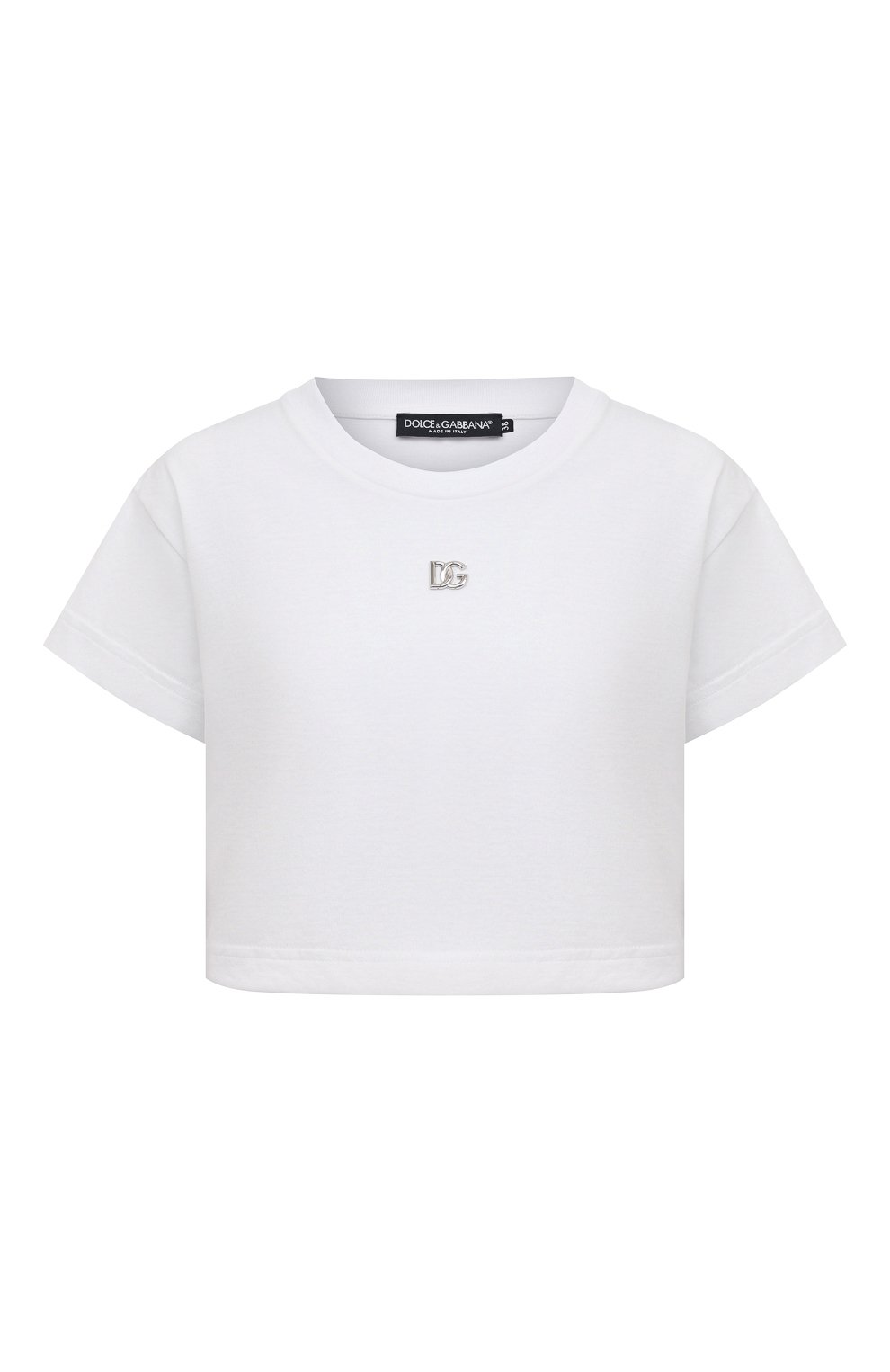 Хлопковая футболка DOLCE & GABBANA белого цвета по цене 46350 руб., арт. F8S21Z/G7E0W, фото 1 Хлопковая футболка DOLCE & GABBANA, арт. F8S21Z/G7E0W, фото 1