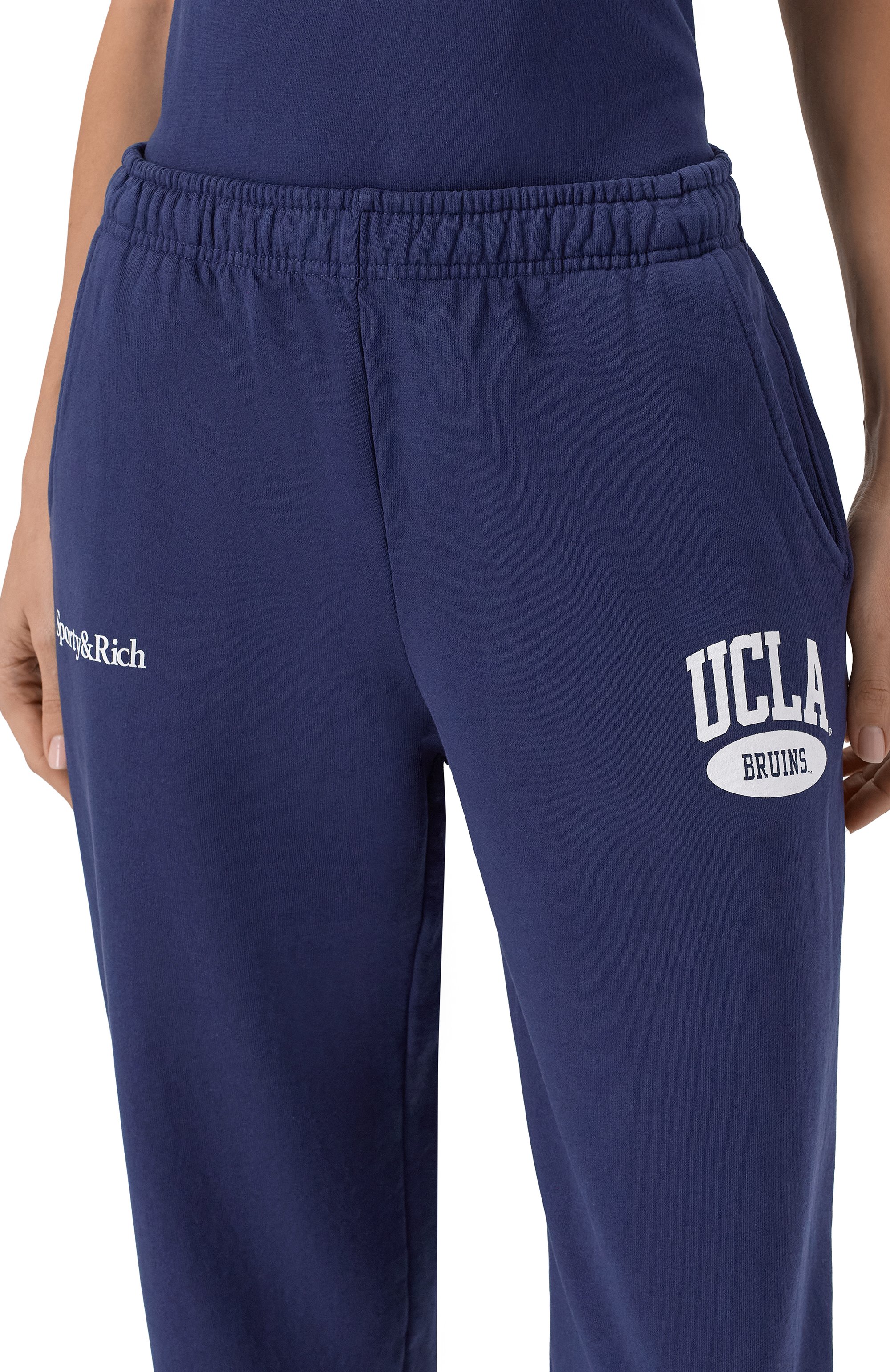 Хлопковые джоггеры sporty & rich x ucla SPORTY AND RICH, арт. PA036615670BL106, фото 9