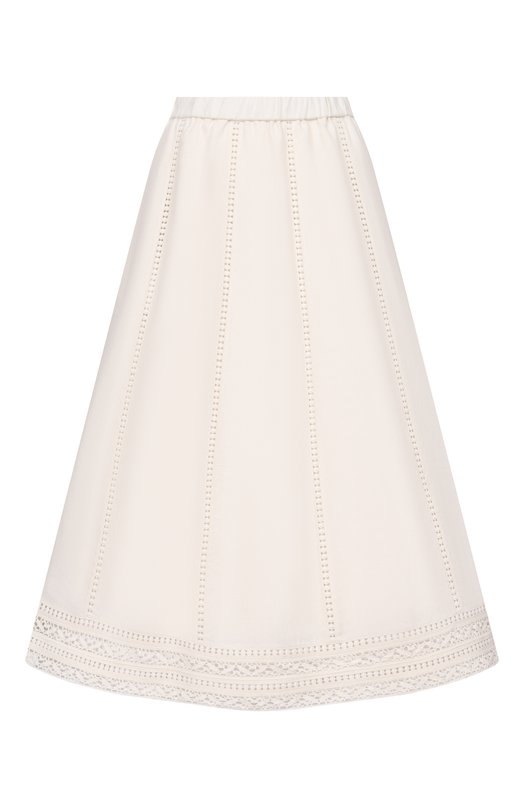 Льняная юбка Weekend Max Mara WKDGERG0 Кремовый WKDGERG0