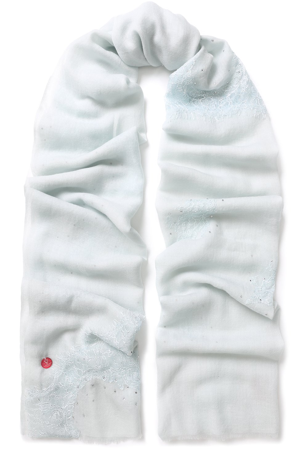 Шерстяной палантин с кружевной отделкой и стразами VINTAGE SHADES, арт. 8931, фото 1