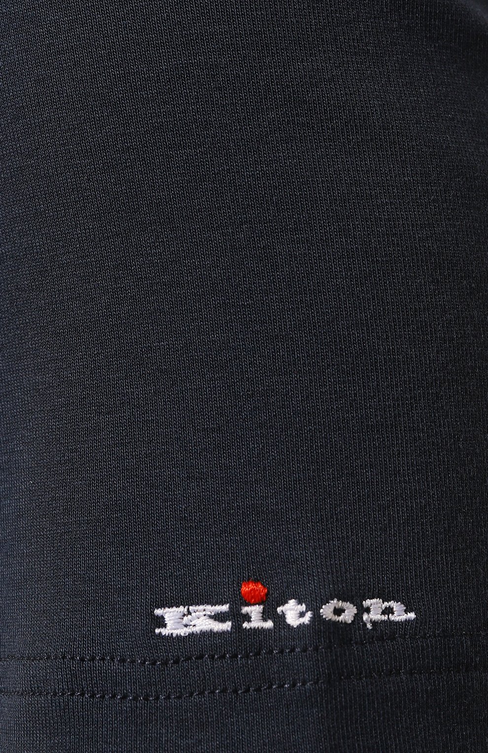 Хлопковая футболка KITON темно-синего цвета по цене 29950 руб., арт. UNWM008K0747D, фото 5 Хлопковая футболка KITON, арт. UNWM008K0747D, фото 5