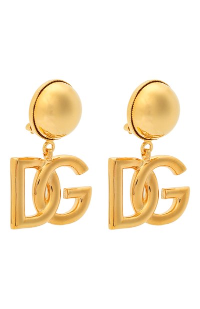Серьги-клипсы DOLCE & GABBANA золотого цвета по цене 42100 руб., арт. WEN6P6/W1111, фото 3 Серьги-клипсы DOLCE & GABBANA, арт. WEN6P6/W1111, фото 3
