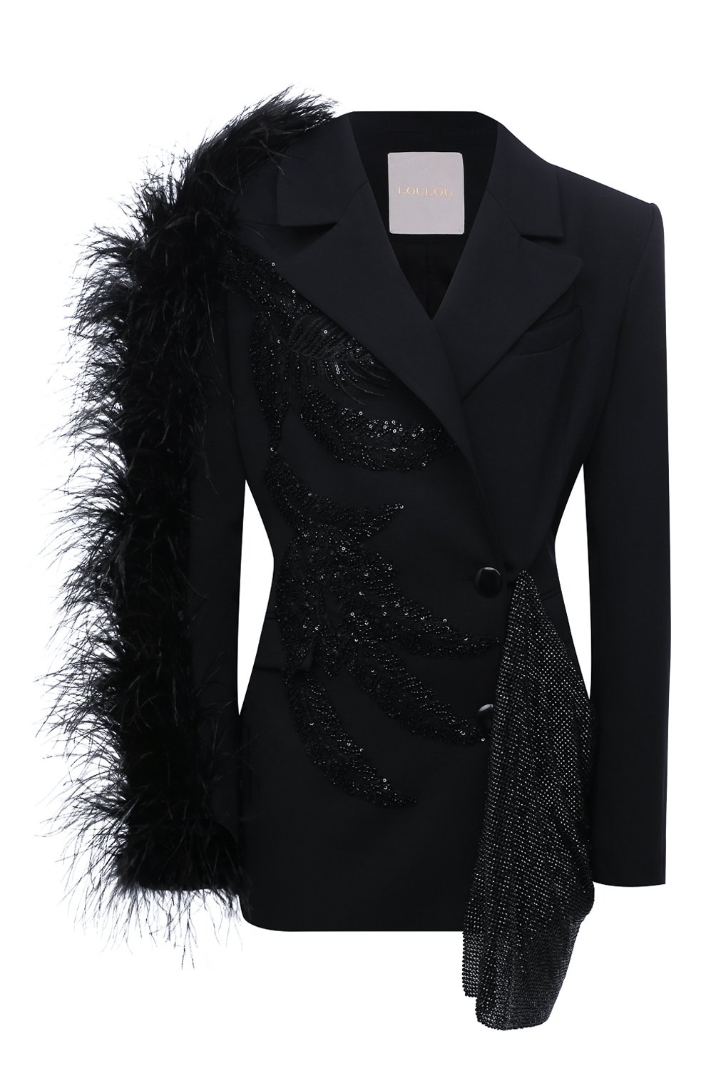 Жакет с отделкой перьями LOULOU, арт. 1103, фото 1
