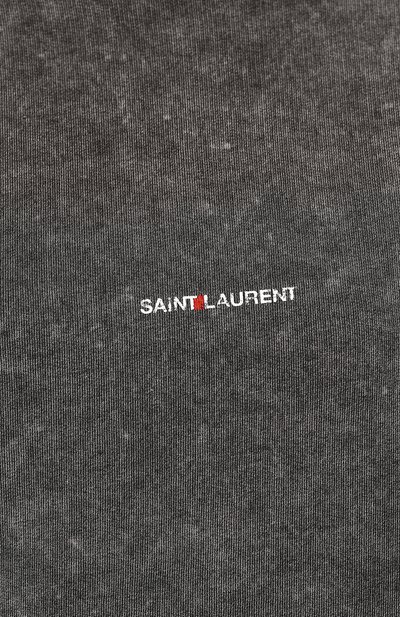 Хлопковый свитшот с логотипом бренда SAINT LAURENT, арт. 497103/YB2MF, фото 5