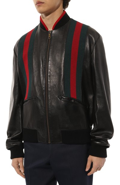 Кожаный бомбер GUCCI, арт. 593757 XNAH2, фото 3
