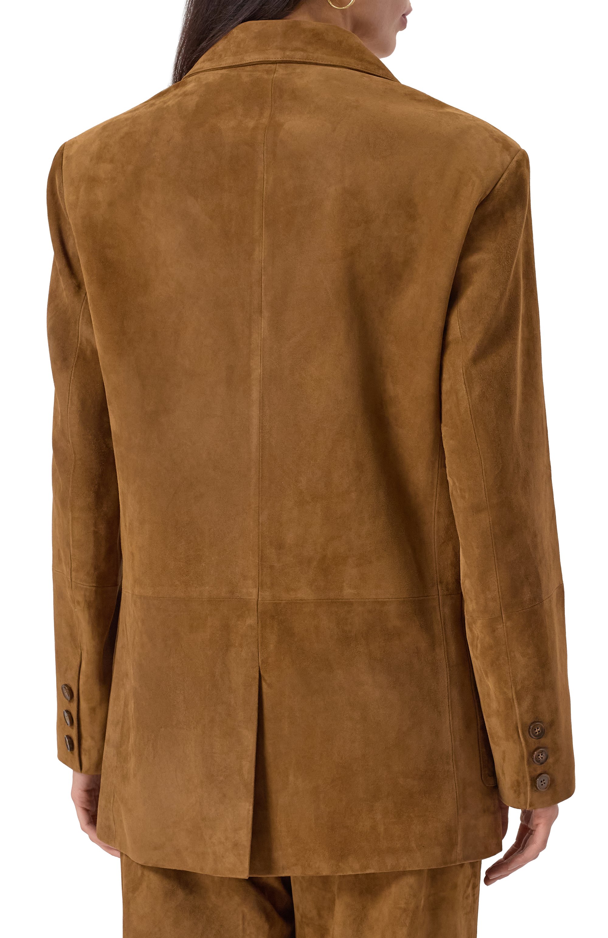 Замшевый жакет VENERA M. коричневого цвета по цене 216300 руб., арт. MYT-162/S, фото 4 Замшевый жакет VENERA M., арт. MYT-162/S, фото 4