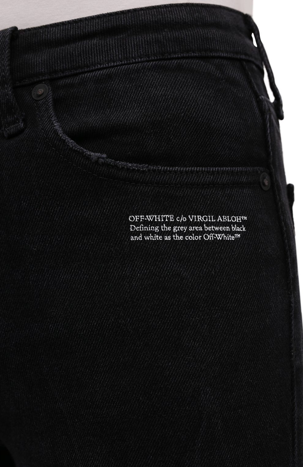 Джинсы OFF-WHITE черного цвета по цене 47800 руб., арт. 0WYA003F21DEN002, фото 5 Джинсы OFF-WHITE, арт. 0WYA003F21DEN002, фото 5