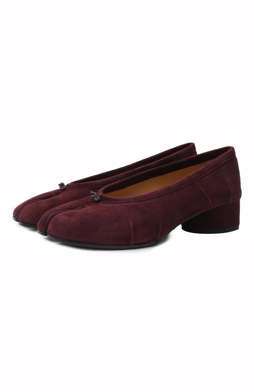 Замшевые туфли Tabi New Maison Margiela S58WZ0128/P8572 Бордовый S58WZ0128/P8572