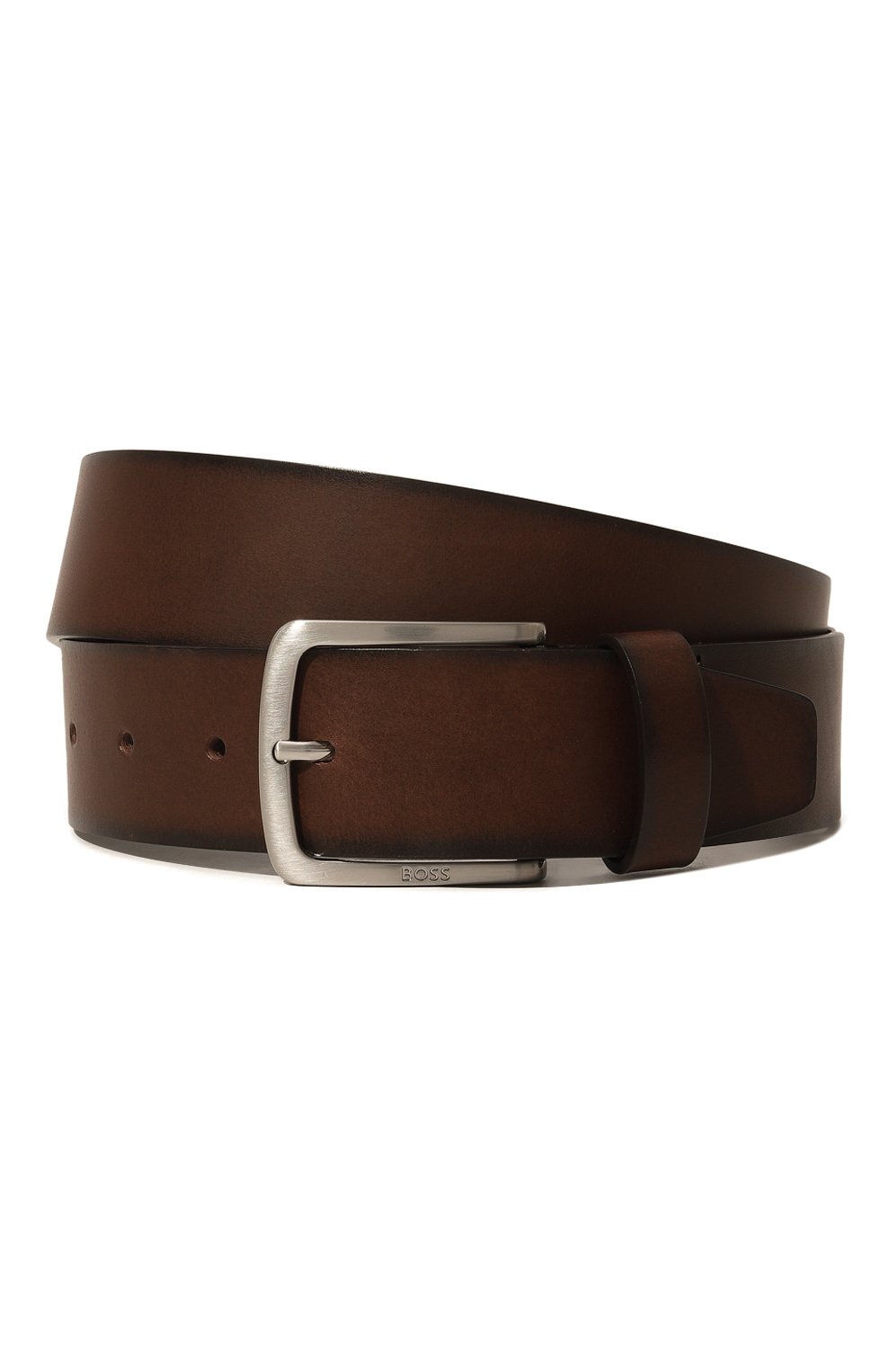 Кожаный ремень BOSS темно-коричневого цвета по цене 11950 руб., арт. 50471321, фото 1 Кожаный ремень BOSS, арт. 50471321, фото 1