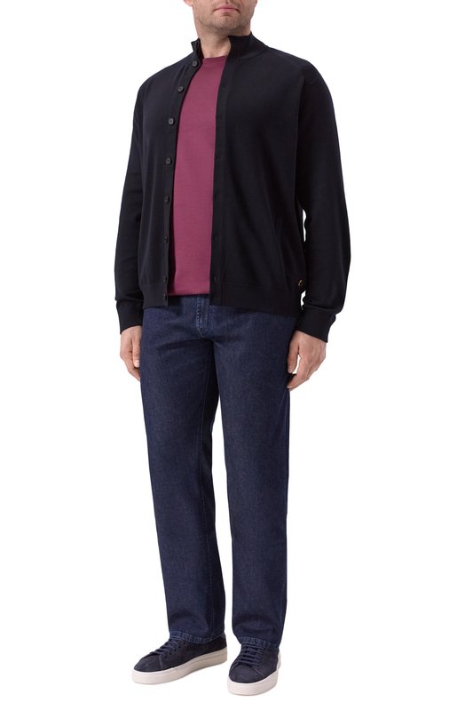 Хлопковая футболка Kiton UMK075312 Бордовый  UMK075312 Фото 2