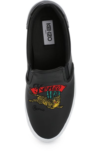 Кожаные слипоны с вышивкой KENZO, арт. 5SN104L50, фото 5
