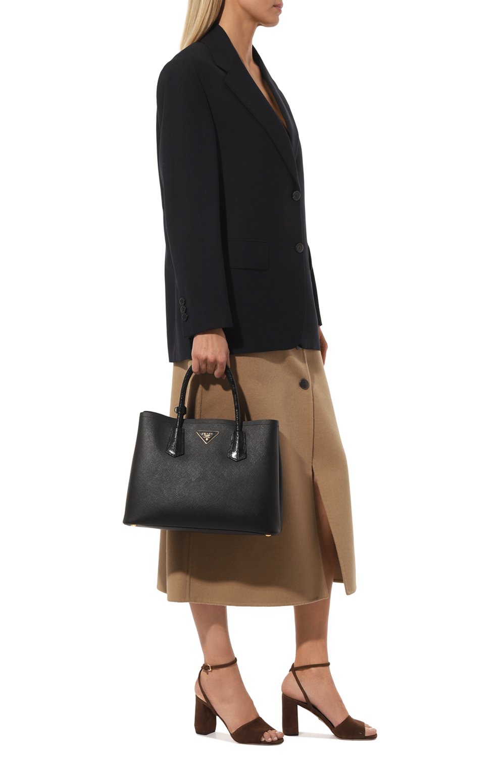 Сумка с отделкой из кожи каймана PRADA, арт. 1BG775-2EVL-F0002-OOO, фото 7