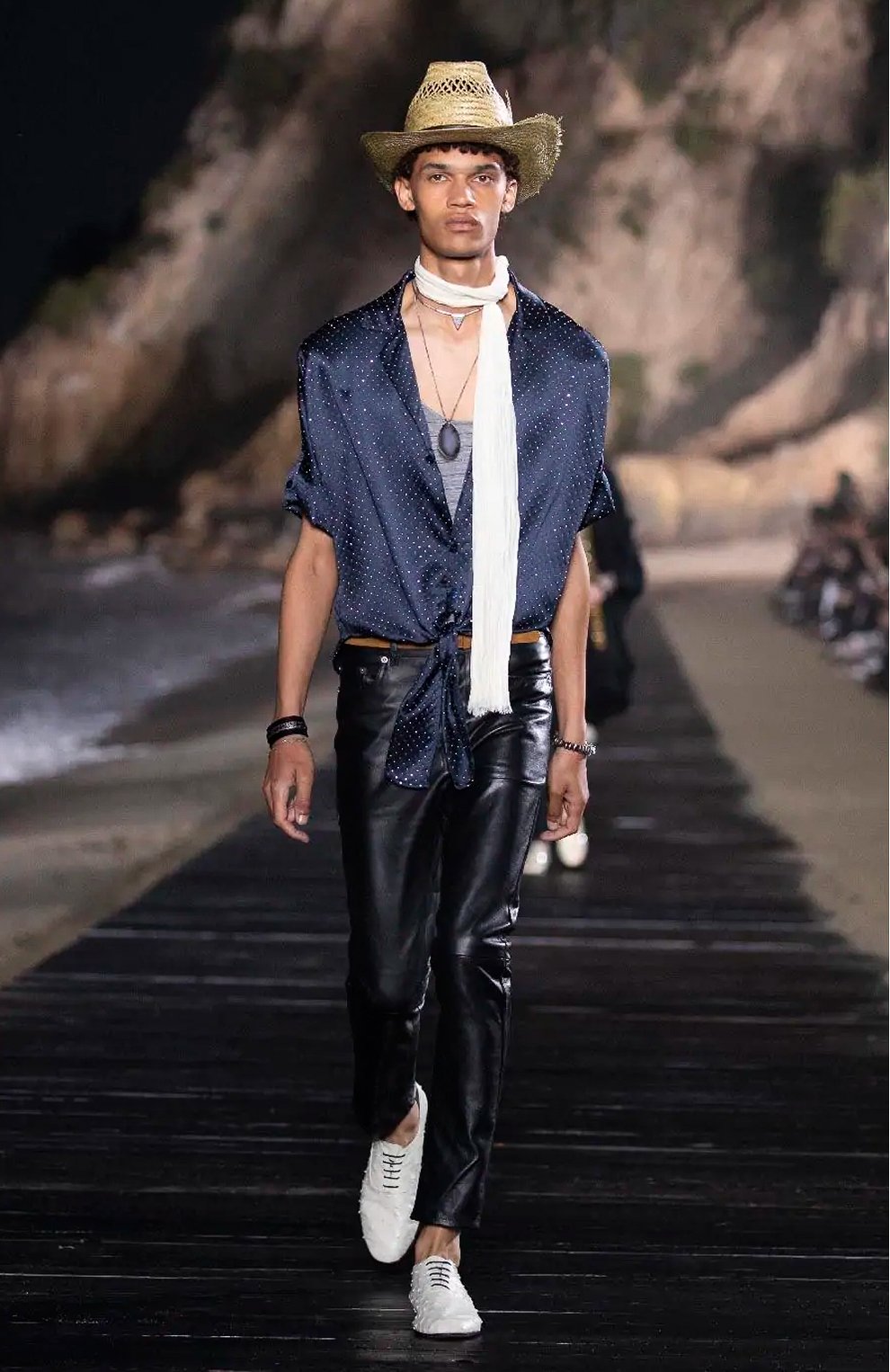 Кожаные брюки SAINT LAURENT, арт. 605147/YC2MA, фото 6