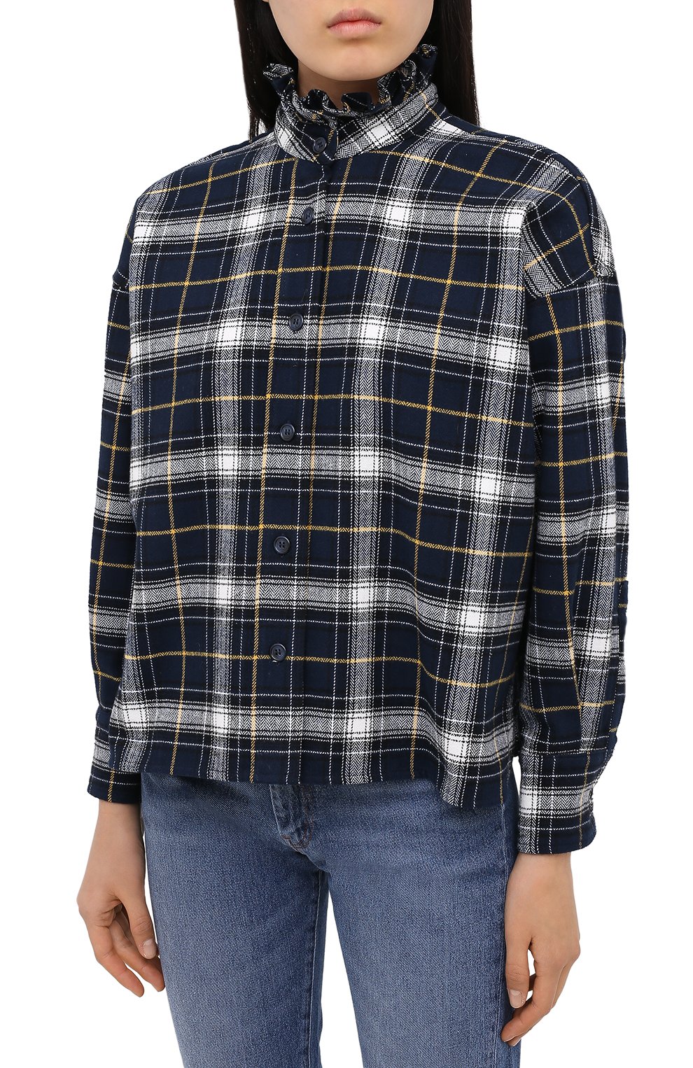 Хлопковая блузка FORTE DEI MARMI COUTURE разноцветного цвета по цене 18300 руб., арт. 20WF7104, фото 3 Хлопковая блузка FORTE DEI MARMI COUTURE, арт. 20WF7104, фото 3