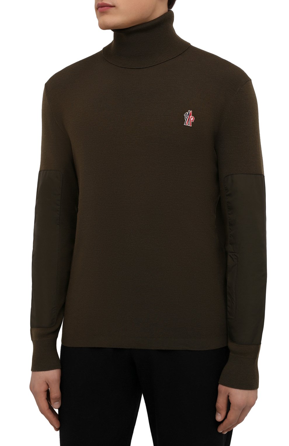 Шерстяная водолазка MONCLER GRENOBLE хаки цвета по цене 79950 руб., арт. G2-097-9F000-01-M1122, фото 3 Шерстяная водолазка MONCLER GRENOBLE, арт. G2-097-9F000-01-M1122, фото 3