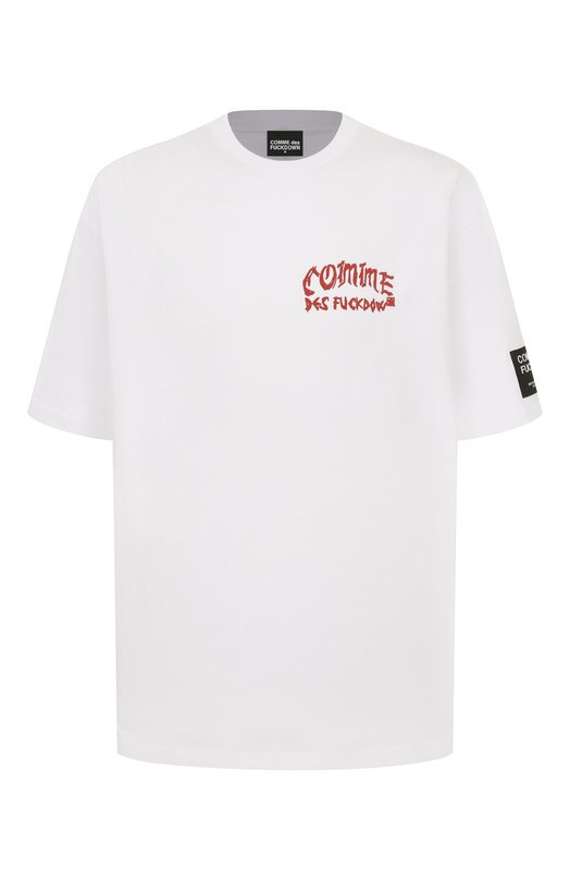 Хлопковая футболка Comme des Fuckdown CFABW01517 Белый CFABW01517