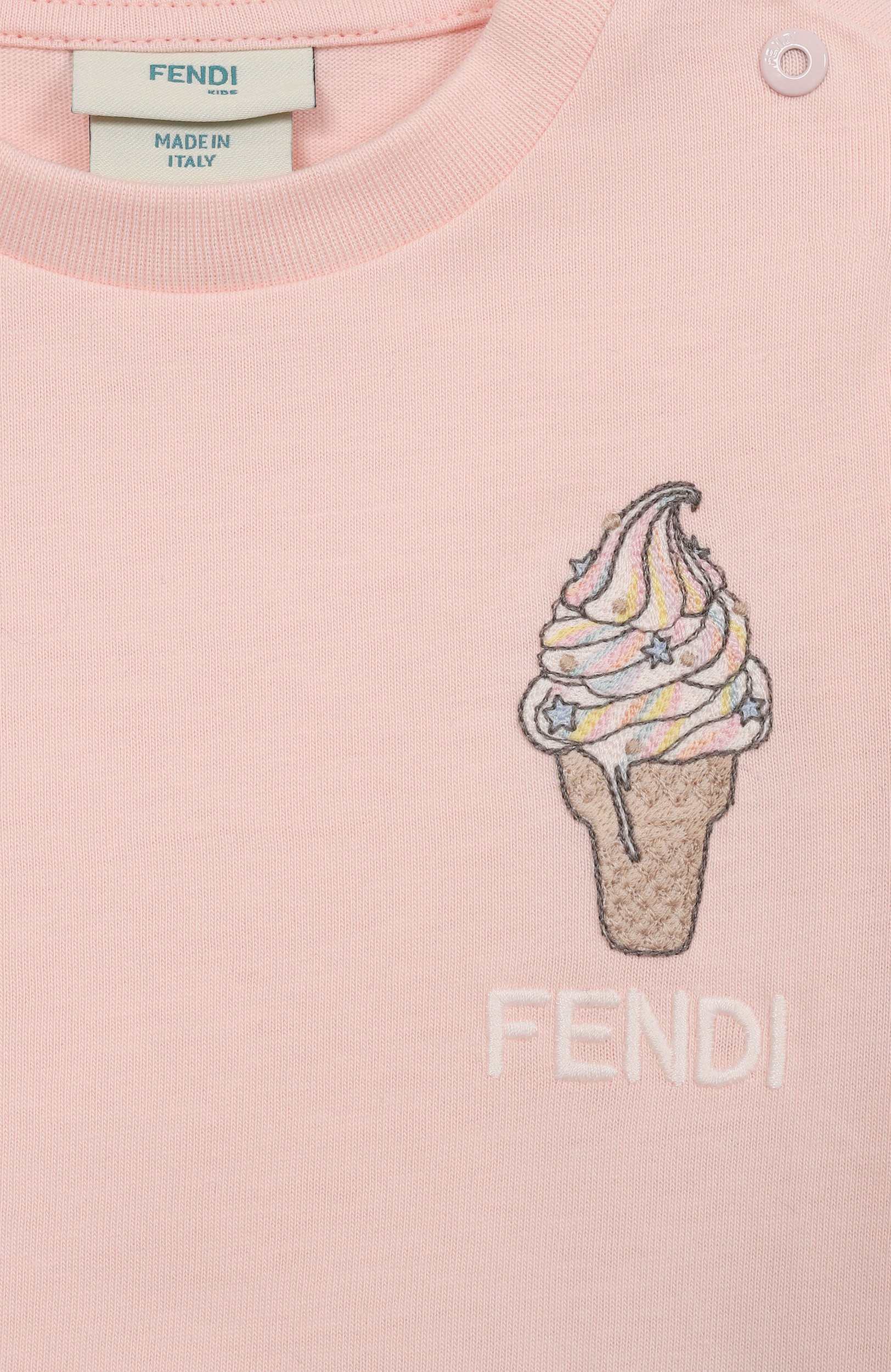 Хлопковая футболка FENDI, арт. BFI189/AY8D, фото 3