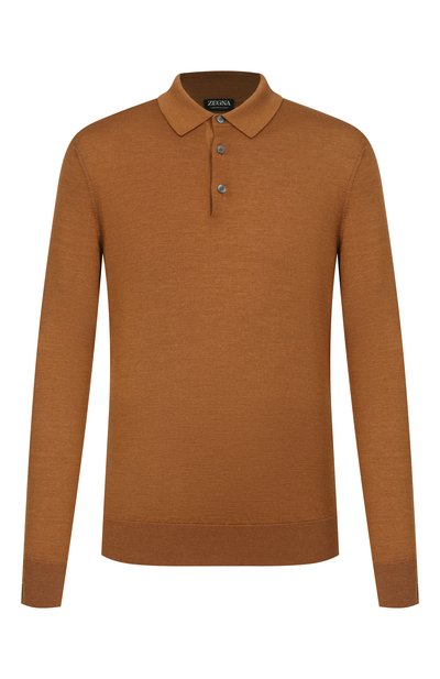 Мужское поло из кашемира и шелка ZEGNA, арт. E8J00/132.N95