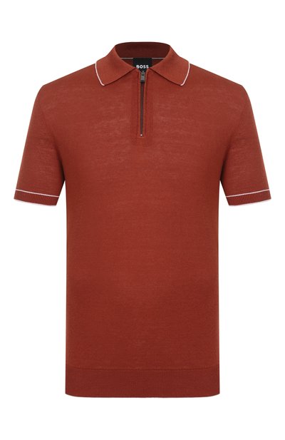 Мужская поло изо льна и вискозы BOSS, арт. 50537640