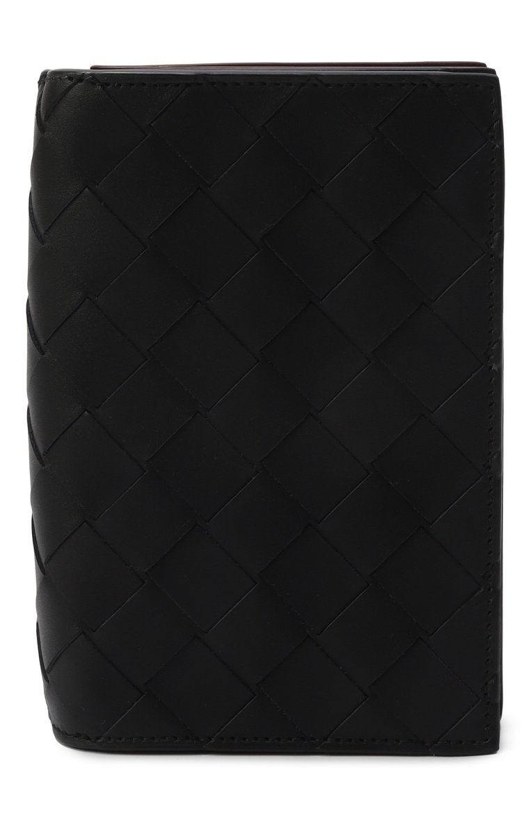 Мужской кожаное портмоне BOTTEGA VENETA черного цвета, арт. 796958/VCPQ5 | Фото 1 (Нос: Не проставлено; Материал: Натуральная кожа)