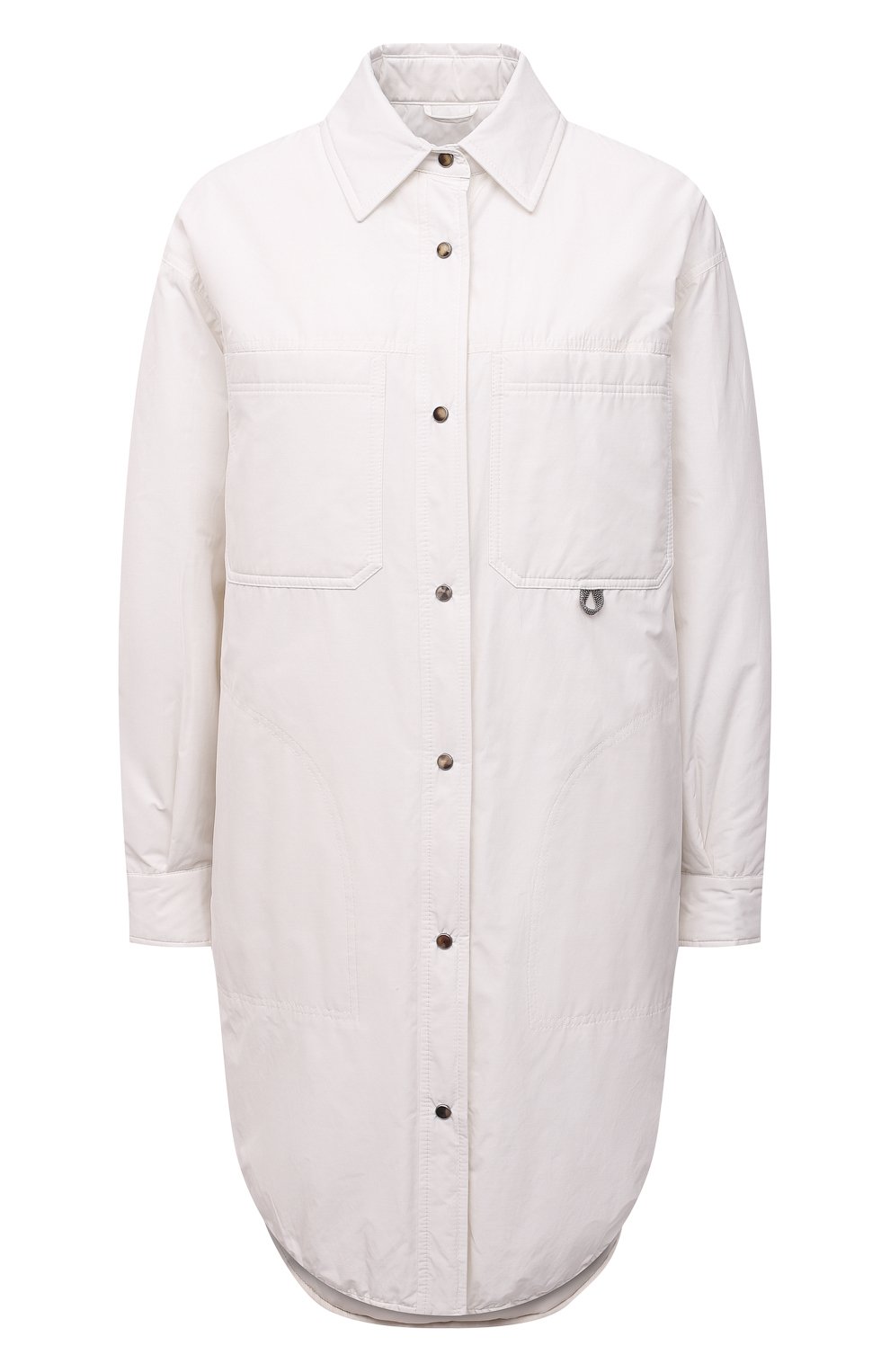 Утепленная куртка BRUNELLO CUCINELLI белого цвета по цене 385000 руб., арт. MB5749750, фото 1 Утепленная куртка BRUNELLO CUCINELLI, арт. MB5749750, фото 1
