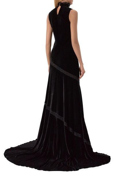 Бархатное платье ANN DEMEULEMEESTER черного цвета по цене 241500 руб., арт. B0014501/FA762, фото 3 Бархатное платье ANN DEMEULEMEESTER, арт. B0014501/FA762, фото 3
