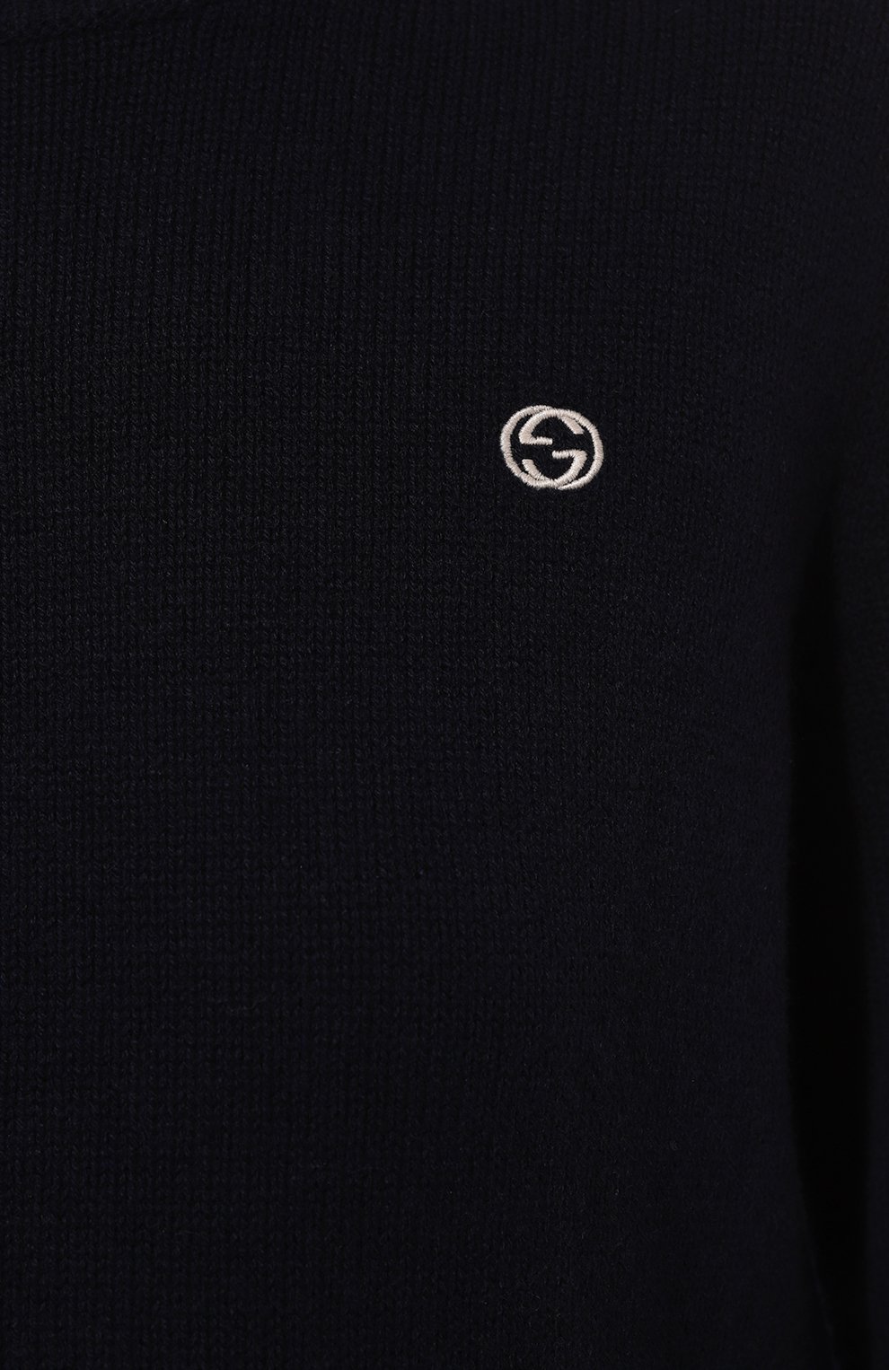 Свитер из шерсти и кашемира GUCCI темно-синего цвета по цене 145000 руб., арт. 775883/XKDWS, фото 5 Свитер из шерсти и кашемира GUCCI, арт. 775883/XKDWS, фото 5