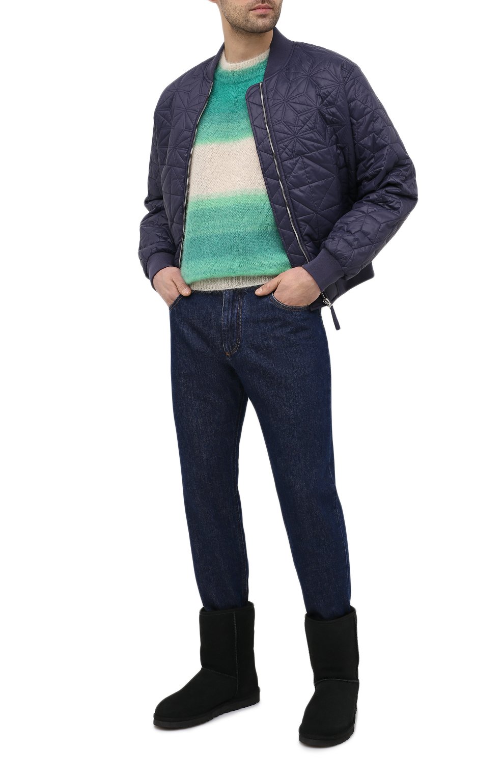 Замшевые сапоги classic short UGG, арт. 5800_BLK, фото 2