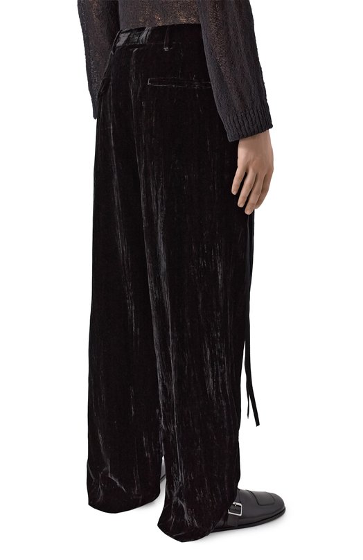 Бархатные брюки Ann Demeulemeester B0010304/FA710 Чёрный  B0010304/FA710 Фото 4