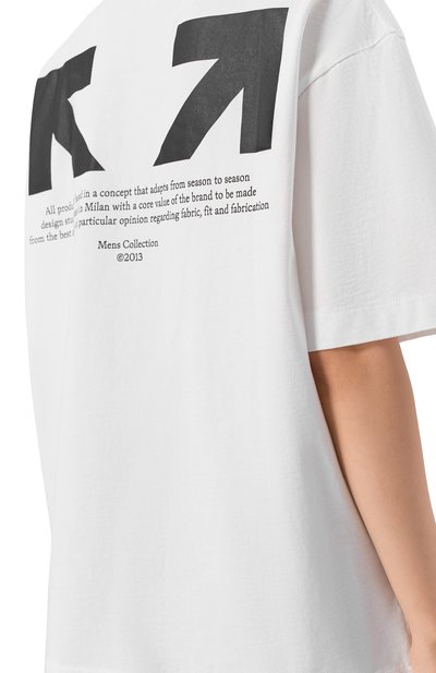 Хлопковая футболка OFF-WHITE, арт. 0WAA13FF25JER004, фото 5