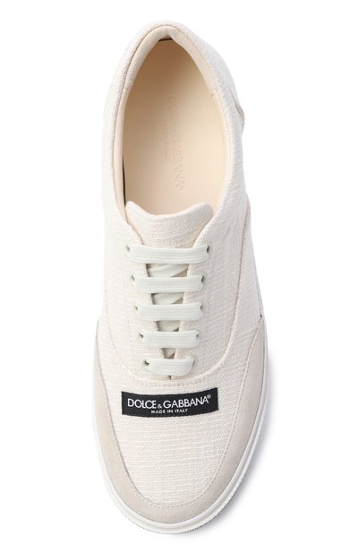 Комбинированные кеды dg sailing DOLCE & GABBANA белого цвета по цене 65350 руб., арт. CS2399/A0332, фото 5 Комбинированные кеды dg sailing DOLCE & GABBANA, арт. CS2399/A0332, фото 5