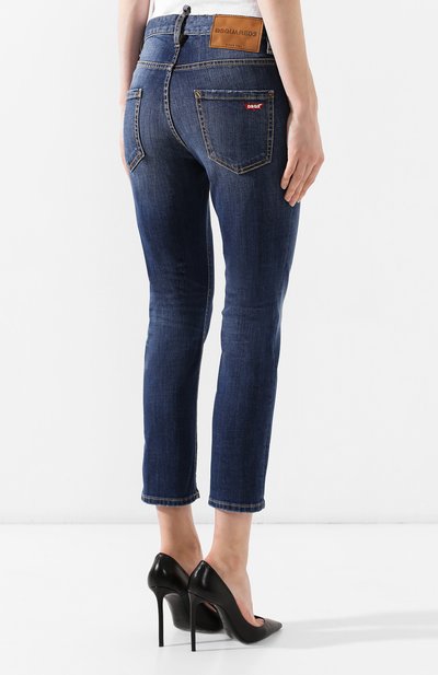 Джинсы DSQUARED2 темно-синего цвета по цене 31150 руб., арт. S75LB0229/S30664, фото 4 Джинсы DSQUARED2, арт. S75LB0229/S30664, фото 4