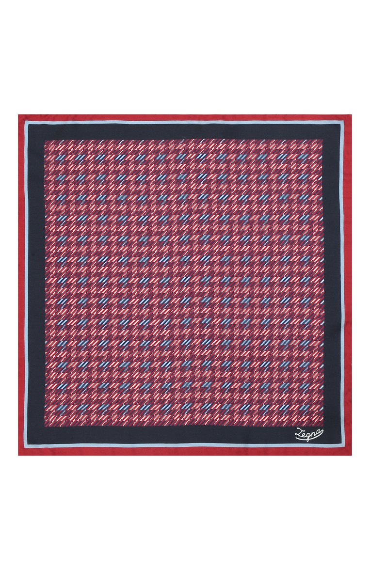 Мужской шелковый платок ZEGNA бордового цвета, арт. Z2J16A/39A | Фото 3 (Материал: Текстиль, Шелк; Нос: Не проставлено)