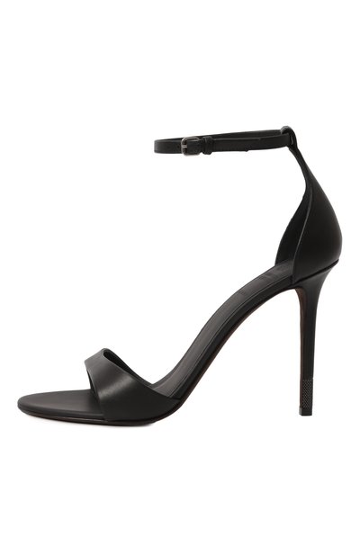 Кожаные босоножки BRUNELLO CUCINELLI черного цвета по цене 164500 руб., арт. MZSKC2829, фото 4 Кожаные босоножки BRUNELLO CUCINELLI, арт. MZSKC2829, фото 4