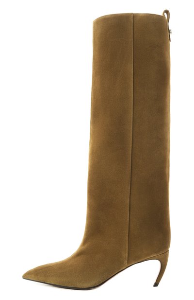 Замшевые сапоги lea 65 THE ATTICO хаки цвета по цене 131000 руб., арт. 251WSH00879/LBT007AA, фото 4 Замшевые сапоги lea 65 THE ATTICO, арт. 251WSH00879/LBT007AA, фото 4