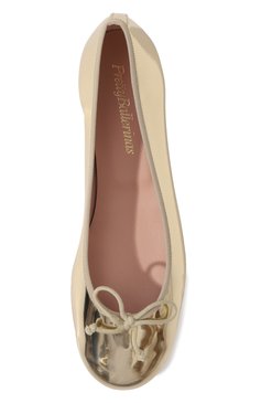 Детские туфли PRETTY BALLERINAS золотого цвета, арт. 51282 | Фото 4 (Материал внешний: Экокожа; Материал внутренний: Натуральная кожа; Материал сплава: Проставлено; Нос: Не проставлено)