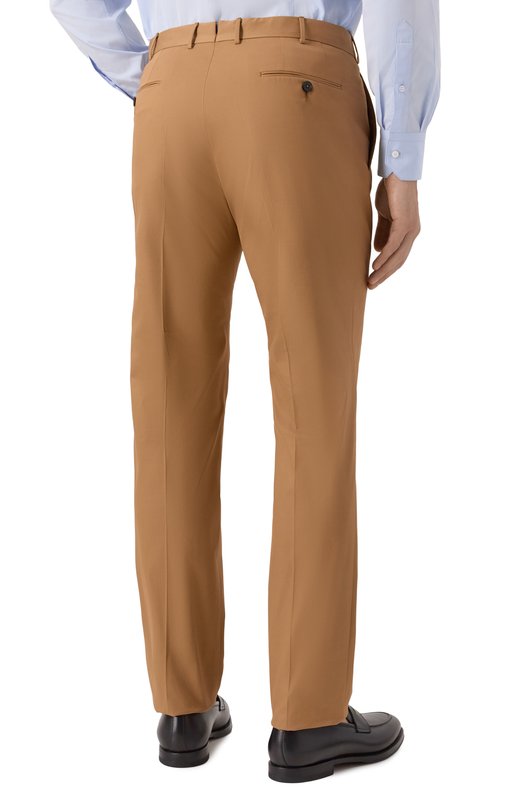 Хлопковые брюки Zegna 77TB12/R715F17A7 Бежевый  77TB12/R715F17A7 Фото 4