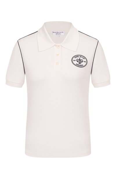 Женское хлопковое поло sporty &amp; rich x hotel eden roc SPORTY AND RICH, арт. T005760666WH50