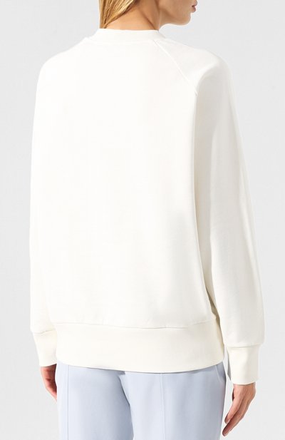 Хлопковый пуловер MONCLER GRENOBLE белого цвета по цене 35800 руб., арт. D2-098-80506-50-80426, фото 4 Хлопковый пуловер MONCLER GRENOBLE, арт. D2-098-80506-50-80426, фото 4