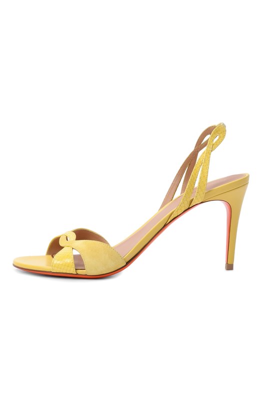 Кожаные босоножки Santoni WHIG72010HA2NWLW Жёлтый  WHIG72010HA2NWLW Фото 4
