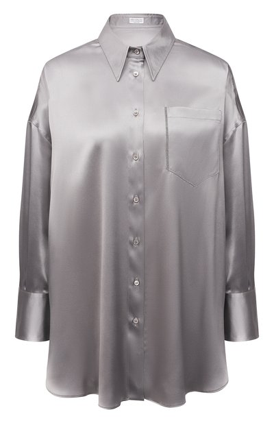 Женская шелковая рубашка BRUNELLO CUCINELLI, арт. MPC59NC336