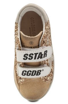 Детские кеды superstar GOLDEN GOOSE DELUXE BRAND бежевого цвета, арт. GJF00111.F000423 | Фото 4 (Материал внутренний: Натуральная кожа, Текстиль; Материал внешний: Экокожа, Натуральная кожа; Кросс-КТ: велькро; Девочки Кросс-КТ: Обувь-низкие; Нос: Не проставлено; Материал сплава: Проставлено; Региональные ограничения белый список (Axapta Mercury): Не проставлено)