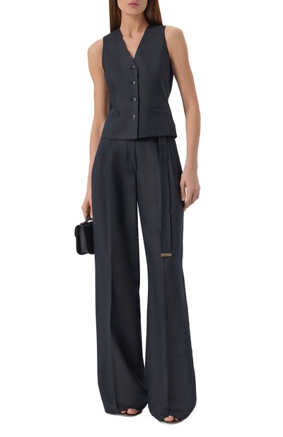 Льняные брюки MAX MARA STUDIO, арт. MSTMATERIA, фото 2