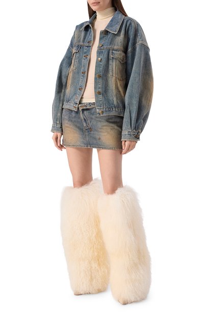 Сапоги furry stiletto 105 из овчины PARIS TEXAS, арт. PX1072/XMNFR, фото 3