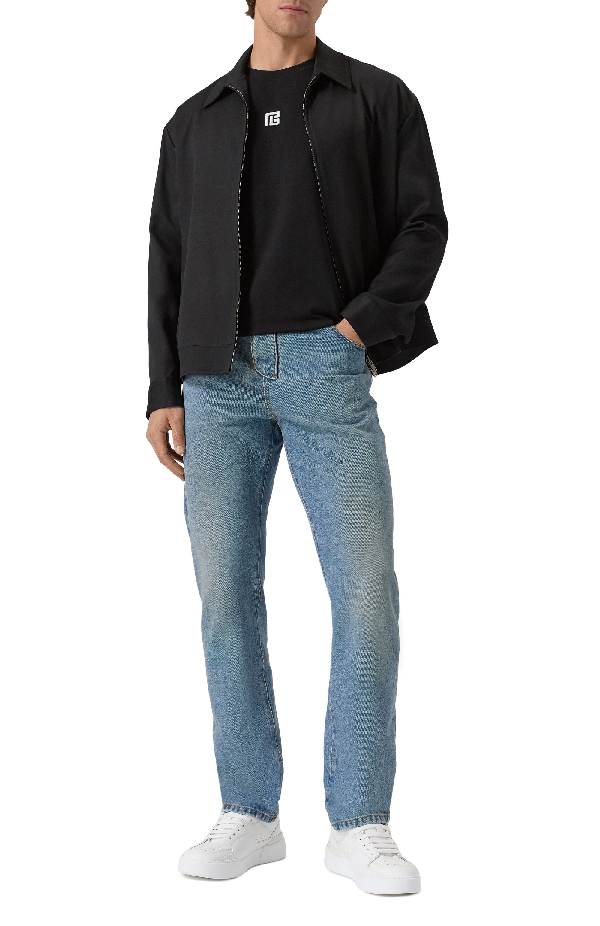 Футболка BALMAIN черного цвета по цене 49950 руб., арт. FH1EG000/BC87, фото 2 Футболка BALMAIN, арт. FH1EG000/BC87, фото 2