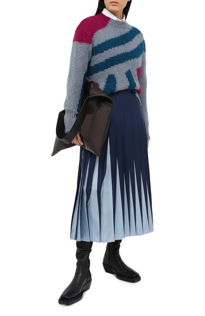 Свитер DRIES VAN NOTEN серого цвета по цене 57950 руб., арт. 202-11246-1720, фото 2 Свитер DRIES VAN NOTEN, арт. 202-11246-1720, фото 2