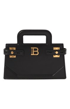 Женская сумка b-buzz small BALMAIN черного цвета, арт. EN1KJ931/LSLX | Фото 1 (Материал сплава: Проставлено; Драгоценные камни: Проставлено; Материал: Натуральная кожа; Размер: small)