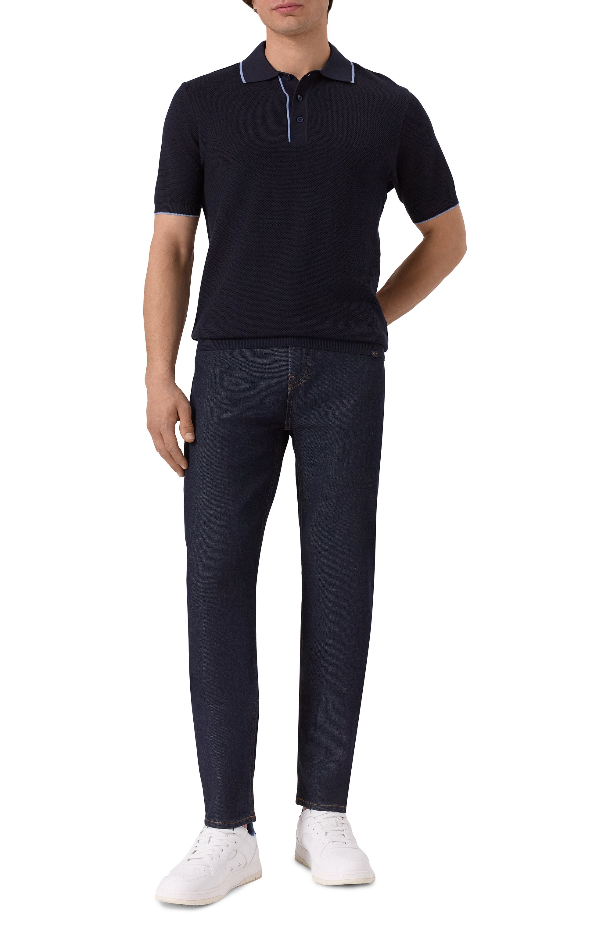 Поло из хлопка и кашемира PAUL&SHARK, арт. 25411625/XXL, фото 2