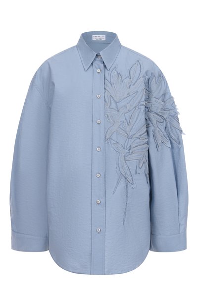 Женская хлопковая рубашка BRUNELLO CUCINELLI, арт. M0F79RJ506