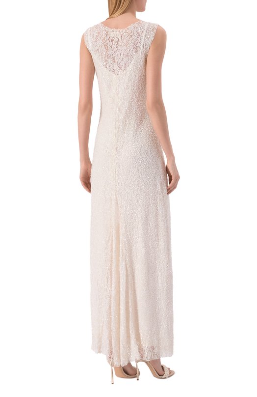 Платье с отделкой пайетками P.A.R.O.S.H. D722562/N00DLES Кремовый  D722562/N00DLES Фото 3